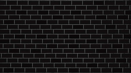 vector illustration background black brick wallのイラスト素材
