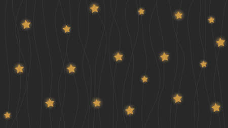 vector illustration. Background from threads with pendants of stars. background with lanterns. Wallpaper glowing stars on strings. abstract background. wallpaper minimalism.のイラスト素材