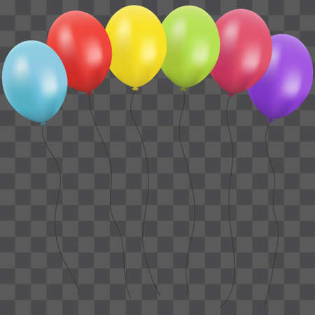 Set of colorful balloons. vector illustrationのイラスト素材