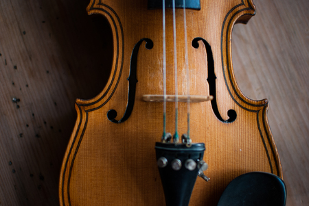 Close-ups of a violinの写真素材