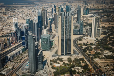 View from the top in Dubai over the city