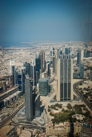 View from the top  in Dubai over the cityのeditorial素材