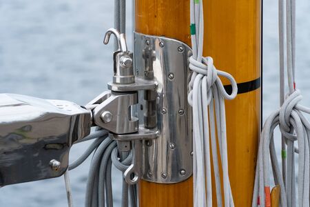 Details of a sailing boat in the summer