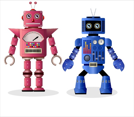 robot retroのイラスト素材