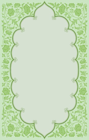 ancient frame background with floral ornamentのイラスト素材