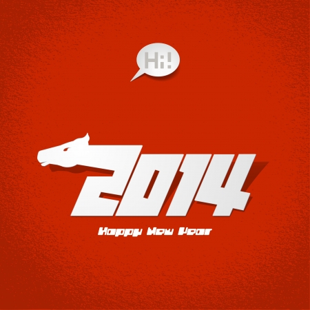 2014: New Years card, year of horse のイラスト素材