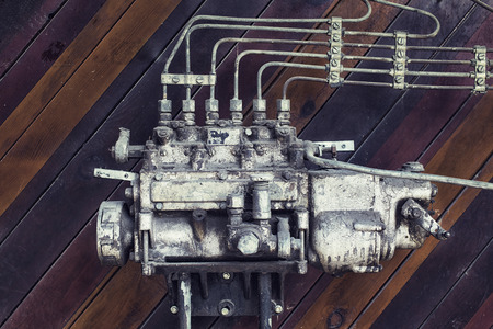 Old rusted dilapidated machineryの写真素材