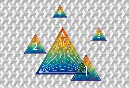 Abstract triangle template infographic for your design.のイラスト素材