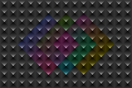 Vector: Gradient color on black geometric texture seamless background for your text or mark.のイラスト素材