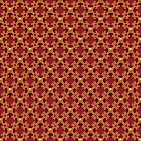 Asian seamless texture grid dot patternのイラスト素材