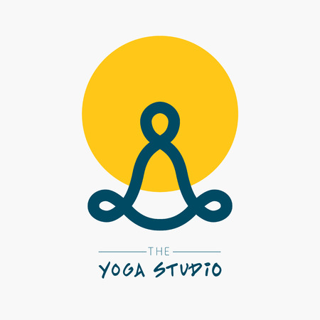 Yoga symbol with title for your designのイラスト素材