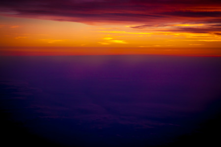 Impressionist evening clouds in mid air