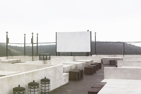 Outdoor restaurant buffetの写真素材