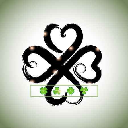 Grunge clover for Happy St. Patricks Dayのイラスト素材