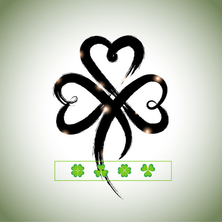 Grunge  clover for Happy St. Patricks Dayのイラスト素材