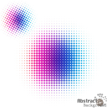 Pop art halftone spotted dotted circle. Pop-art style dots illustration.のイラスト素材