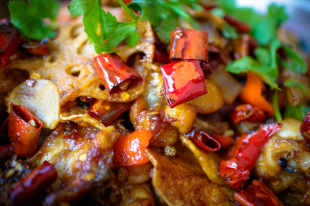 Sichuan boiled food in Hot Chili Oilの写真素材
