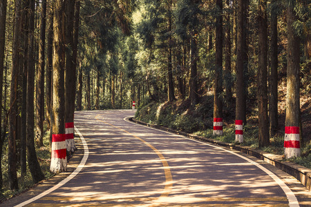 Road of mountains in Chinaの写真素材