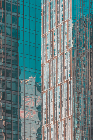 Full frame of modern glass steel architecture.