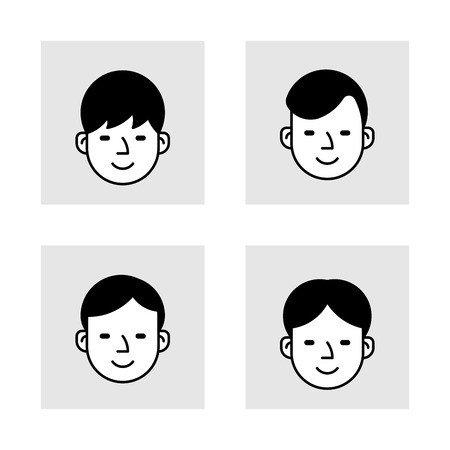 Cartoon avatar icon setのイラスト素材