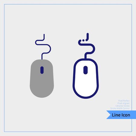 Mouse icon - Professional, Pixel-aligned, Pixel Perfect, Editable Stroke, Easy Scalablility.のイラスト素材