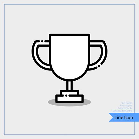 Trophy icon - Professional, Pixel-aligned, Pixel Perfect, Editable Stroke, Easy Scalablility.のイラスト素材