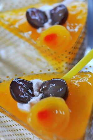 Delicious fruit dessertsの写真素材