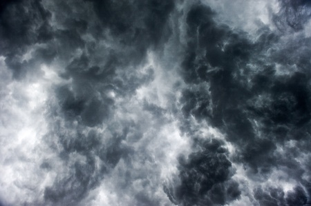 heavy rain before the dark cloudsの写真素材