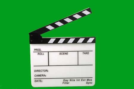 Open film clapperboardの写真素材