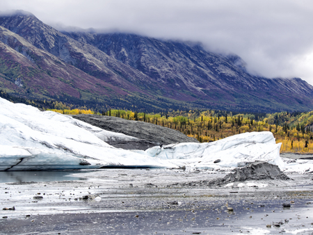 Alaska Glacier Melting - Unnamed Interior Glacierの写真素材