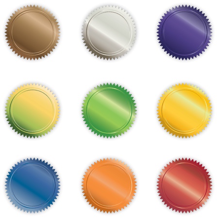 Various Vibrant Shiny Vector Buttonsのイラスト素材