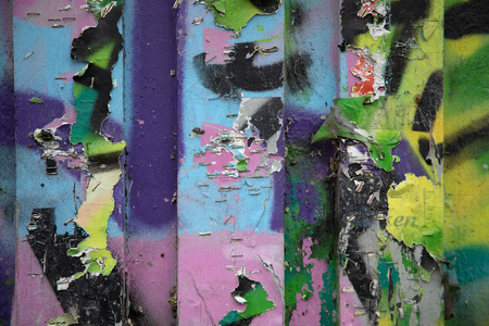 Colorful, Urban Graffiti Wallの写真素材