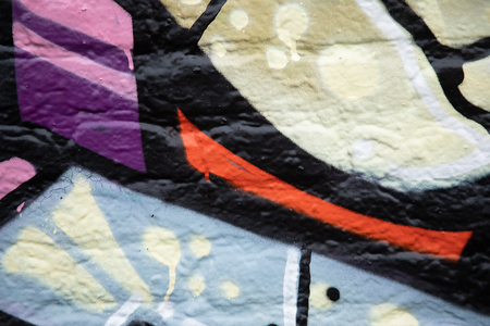 Close-up of vandalism on a cement wallの写真素材
