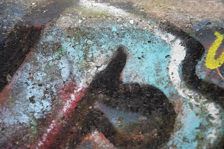 Close-up of graffiti in a cityの写真素材