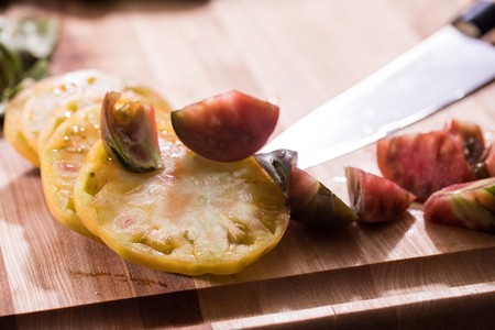 Sliced heirloom tomatoes