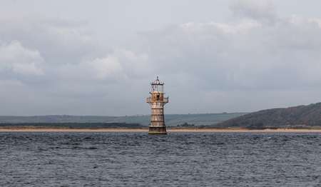 Whiteford lighthouse North Gower An unusual cast iron lighthouse built in 1865 to mark the shoals of Whiteford Pointの写真素材