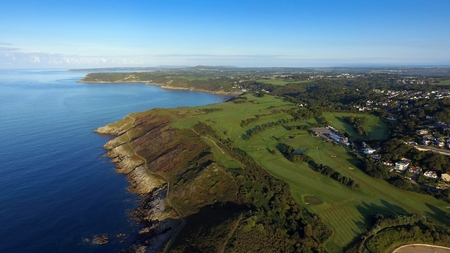 Editorial SWANSEA, UK - SEPT 02, 2017: Langland Bay Golf Club, an 18 hole golf course on the South Gower Peninsula, an Area of Outstanding Natural Beautyのeditorial素材