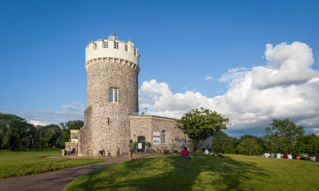 Editorial Bristol, UK - August 1st, 2021: Clifton Observatory, a former mill, now used as an...