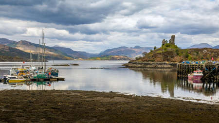 Editorial Scotland, UK - April 27, 2022: Kyleakin harbour, in a village on the east coast of the Isle of Skye in the Inner Hebrides, Scotland, UKのeditorial素材