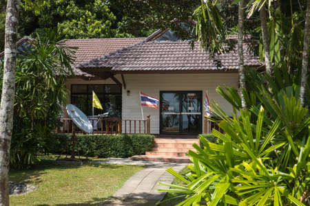 Office at Mu Koh Lanta National Park, on the southernmost part of Koh Lanta island in southern Thailand.のeditorial素材