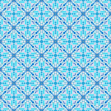seamless dots doodle rhombus colorful patternのイラスト素材