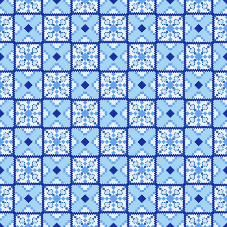 Seamless dots doodle rhombus colorful patternのイラスト素材
