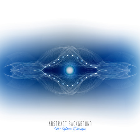 Abstract vector background. Futuristic style card. Abstract alien organism or cell. White and dark blue colorのイラスト素材