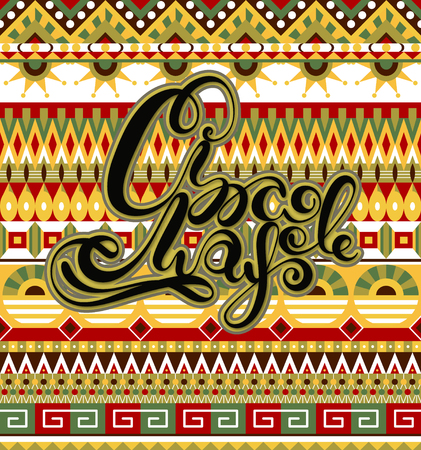 Cinco de Mayo. Mexican National Holiday. Background with lettering. Fiesta in Mexiko. Festival in May. Can be used as card, postcard, poster, banner or invitation. Vector illustration, eps10のイラスト素材