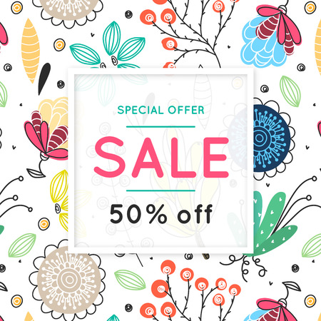 Special offer sale poster design templateのイラスト素材
