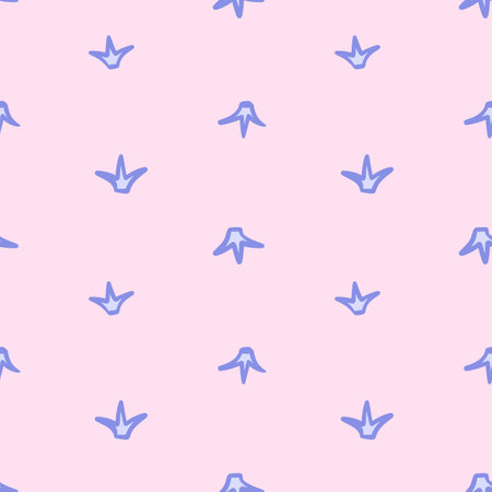 Vector simple spotted seamless pattern with crowns. Repeating background with blue elements in hand drawn style. Design for fabric, wallpaper, wrapping paper, cover, poster, invitationのイラスト素材