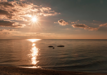 Baltic sea landscape at sunny day.の写真素材