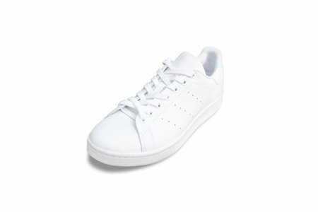 A white shoe isolated on white background.の写真素材