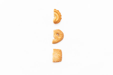Cookies isolated on white background, after some edits.の写真素材