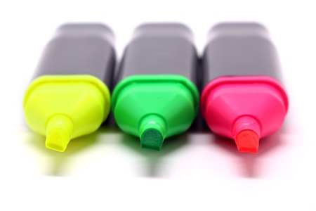 Color highlighter isolated on white backgroundの写真素材